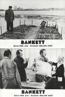 cca 1989 előtt készült ,,Bankett című NDK film jelenetei és szereplői, 13 db vintage produkciós filmfotó ezüst zselatinos fotópapíron, a használatból eredő (esetleges) kisebb hibákkal, 18x24 cm