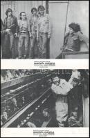 cca 1979 ,,Rendőrök háborúja" című francia film jelenetei és szereplői, 8 db produkciós filmfot...