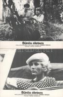 cca 1980 ,,Bűnös életem" című lengyel film jelenetei és szereplői, 7 db produkciós filmfotó nyo...