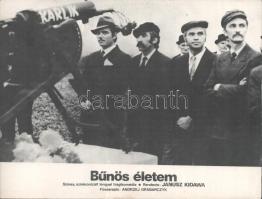 cca 1980 ,,Bűnös életem" című lengyel film jelenetei és szereplői, 7 db produkciós filmfotó nyo...