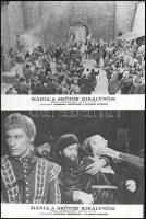 cca 1971 ,,Mária, a skótok királynője című angol film jelenetei és szereplői, 5 db vintage produkciós filmfotó ezüst zselatinos fotópapíron, a használatból eredő (esetleges) kisebb hibákkal, 18x24 cm