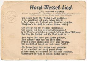 Horst-Wessel-Lied (Die Fahne hoch!) / Náci propaganda dal horogkereszttel / Nazi propaganda song with swastika + Der Führer in Wien So. Stpl (szakadások / tears)