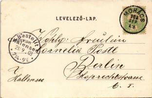 1903 Mohács, Felső Dunasor, Spitzer Lipót üzlete. Weiser Miksa kiadása (EK)