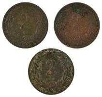 1898-1903KB 2f bronz (3xklf) T:VF patina