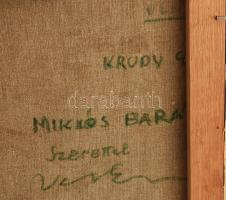 Vén Emil (1902-1984): Krúdy Gyula portréja. Olaj, vászon, jelzett és autográf ajándékozási sorokkal ...