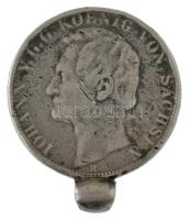 Német Államok / Szászország 1861B 2T Ag "I. János" füllel T:F patina, ph. German States / ...