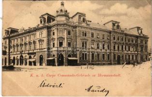 1900 Nagyszeben, Hermannstadt, Sibiu; Cs. és kir. Hadtestparancsnokság / K.k. Corps-Commando Gebäude / Military Corps Headquarters (EK)