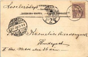 1901 Sabac, Szabács, Schabatz; Maison de M. Krsmanovitch (Krsmanovic), shops (EK)