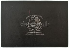 Libéria 2001. 10$ "Szabadság pillanatai" multicolor érmesorozat 21xklf darabja eredeti díszdobozban + Franciaország / Olaszország DN 3db klf bronz látogatói zseton (34-35mm) T:PP,AU Liberia 2001. 10$ "Moments of Freedom" multicolor coin serials 21xdiff coins in original case + France / Italy 3pcs of diff visitor's token (34-35mm) C:PP,AU