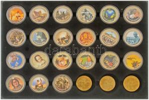 Libéria 2001. 10$ "Szabadság pillanatai" multicolor érmesorozat 21xklf darabja eredeti dís...