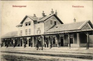 1912 Balassagyarmat, vasútállomás. Székely Samu kiadása