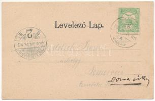 1908 Temesrékas, Temes-Rékás, Recas; Takarékpénztár, Fő tér, Téglagyár / Sparcasse, Ziegelei, Hauptp...