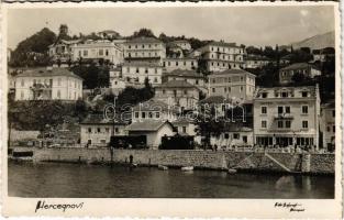 Herceg Novi, Castelnuovo; Hercegnovi railway station, train, Hotell, cafe and restaurant Topola