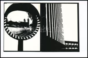 1976 Andics Árpád debreceni fotóművész feliratozott vintage fotóművészeti alkotása (Debrecen 1976), ezüst zselatinos fotópapíron, 11,5x17,5 cm