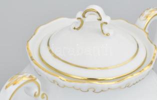 Zsolnay tollas mintás kávés készlet. 6 személyes, jelzéssel, hibátlan, eredeti díszdobozban