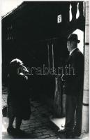 cca 1975 Majdik Károly miskolci fotográfus feliratozott vintage fotóművészeti alkotása (Terefere), ezüst zselatinos fotópapíron, 24x15,4 cm