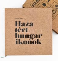 Kárpáti Tamás: Hazatért hungarikonok. A szerző, Kárpáti Tamás (1946-) újságíró, író, lapkiadó, főszerkesztő, műgyűjtő által Haraszty István "Édeske" (1934-2022), Kossuth-díjas szobrász, festőművész és felesége részére DEDIKÁLT példány. H.n., 2017, Maszk és ecset Alapítvány. 227p. Kiadói kartonált papírkötés, kiadói karton tokban.