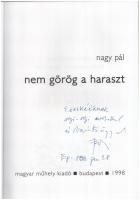 Nagy Pál: Nem görög a haraszt. A szerző, Nagy Pál (1934-) író, műfordító, tipográfus által Haraszty ...