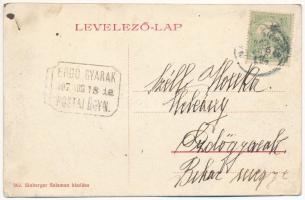 1907 Balázsfalva, Blaj; Piac. Sinberger Salamon kiadása / market + "ERDŐ GYARAK POSTAI ÜGYN.&qu...