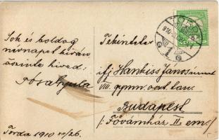 1910 Torda, Turda; kirándulók csoportképe a sziklák alatt / hiking people. photo