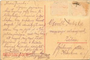 Zsibó, Jibou; Báró Wesselényi kastély, Vörös szalon, szoba belső. Kiadja Bercze Gyula / castle inter...