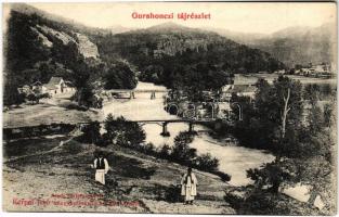 1907 Gurahonc, Honctő, Gurahont; tájrészlet hidakkal. Aradi Turista Egylet Kerpel Izsó kiadása / bridges (fl)