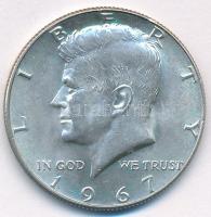 Amerikai Egyesült Államok 1967. 1/2$ Ag Kennedy T:AU USA 1967. 1/2 Dollar Ag Kennedy C:AU  Krause KM#202a