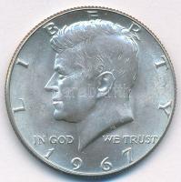 Amerikai Egyesült Államok 1967. 1/2$ Ag Kennedy T:AU USA 1967. 1/2 Dollar Ag Kennedy C:AU  Krause KM#202a