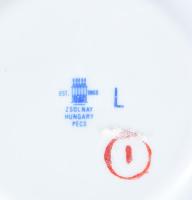 Zsolnay lila virágmintás hat személyes teás készlet. Matricás,
jelzett, hibátlan, teljes