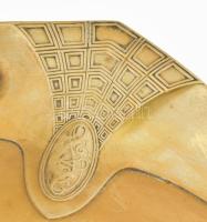 1916 WMF Art Nouveau szervírozótálca, ezüstözött alpakka, domború sárkánymintákkal díszítve, jelzéss...