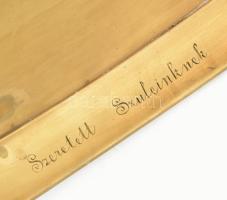 1916 WMF Art Nouveau szervírozótálca, ezüstözött alpakka, domború sárkánymintákkal díszítve, jelzéss...