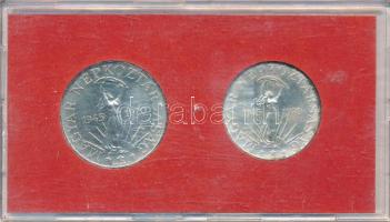1970. 50Ft Ag + 100Ft Ag "Felszabadulás" eredeti piros "MNB" plasztik tokban T:U...