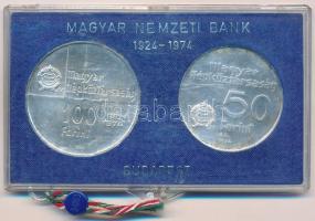 1974. 50Ft Ag "50 éves a Magyar Nemzeti Bank" + 100Ft Ag "50 éves a Magyar Nemzeti Ba...