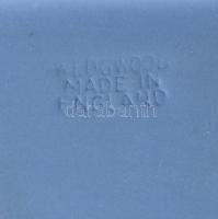 Wedgwood relief mintás ékszertartó dobozka, biszkvit porcelán, jelzett, hibátlan, 9,5x5 cm