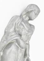 Régi öntött fém Jézus plakett, jó állapotban, jelzés nélkül, 45x20 cm