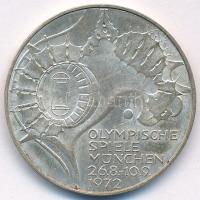 NSZK 1972J 10M Ag Müncheni Olimpia - Stadion T:AU,XF patina FRG 1972J 10 Mark Ag Münich Olympics - Stadium C:AU,XF patina Krause KM#133