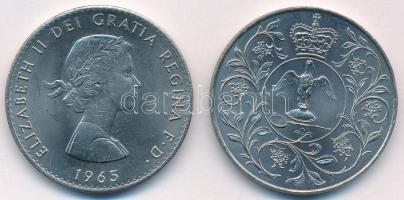Nagy-Britannia 1965. 1C Cu-Ni "II. Erzsébet / Churchill" + 1977. 25p Cu-Ni "Ezüst jub...