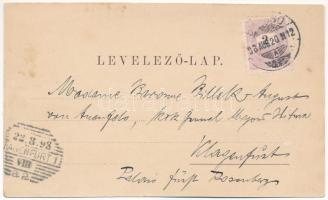 1898 (Vorläufer) Brassó, Kronstadt, Brasov; Schlossberg, Bergkirche, Postwiese auf die Zinne / Vár, ...