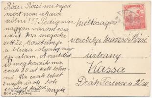 1918 Kisjenő, Chisineu-Cris; vasúti indóház, vasútállomás, vonat. Rosenthal Pál kiadása / railway st...