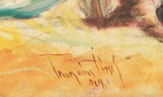 Temesváry József, működött a XX. sz első felében: Farsangi bál, 1929. Olaj, vászon, jelezve jobbra l...