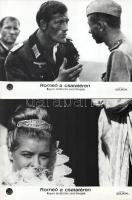 cca 1967 ,,Romeo a csatatéren" című szovjet filmvígjáték jelenetei és szereplői, 21 db vintage ...