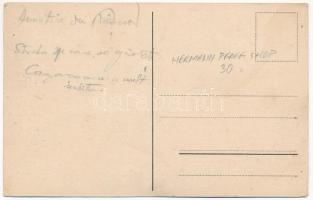 Barcarozsnyó, Rozsnyó, Rosenau, Rasnov; Ferdinandstrasse / utca, Hermann Pfaff üzlete / street, shop