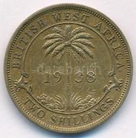Brit Nyugat-Afrika 1938H 2Sh Ni-sárgaréz "VI. György" T:XF,VF
British West Africa 1938H 2...