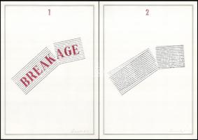 1982 Géza Perneczky: Breakage. A művész, Perneczky Géza (1936-) Széchenyi-díjas művészettörténész, k...