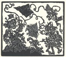 Banga Ferenc (1947-): Babits VII. (Babits mappából). Linómetszet, papír, jelzett, számozott (46/99)....