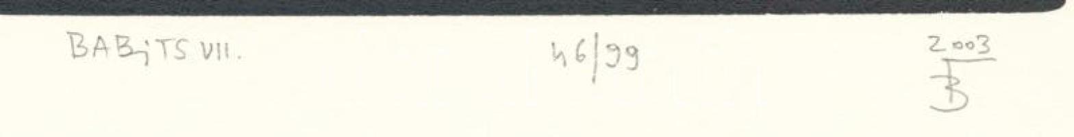 Banga Ferenc (1947-): Babits VII. (Babits mappából). Linómetszet, papír, jelzett, számozott (46/99)....