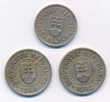 Szlovákia 1940. 1K Cu-Ni + 1941. 50h Cu-Ni + 1942. 1K Cu-Ni T:AU,XF patina
Slovakia 1940. 1 Koruna ...