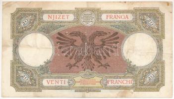 Albánia / Olasz megszállás 1939. 20Fr T:F fo. Albania / Italian occupation 1939. 20 Franga C:F spott...