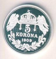 DN "Királyi koronák/1909 5K - II.Lajos" Ag emlékérem 20g T:PP Csak 2000db, tanúsítvánnyal!