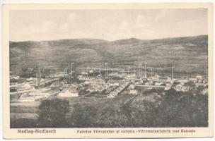 Medgyes, Mediasch, Medias; Fabrica Vitrometan si colonia. Foto F. Theil 1933. / Vitrometanfabrik und Kolonie / Vitrometan gyár és telep / factory and colony